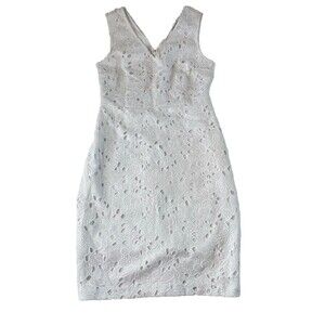 Banana Republic White Lace Eyelet Sheath Dress SIze 4 NWT